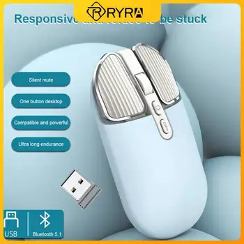 RYRA Cute 2.4G Wireless Game Mouse Rechargeable Kawaii Mini Cartoon Silent Mice For Computer Laptop Home Office 1