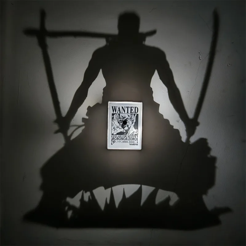 Фото НОВИНКА: Ночник One Piece Solon Luffy с эффектом света и тени, атмосферный светильник в стиле аниме, настенный декор, подарок-сюрприз №1