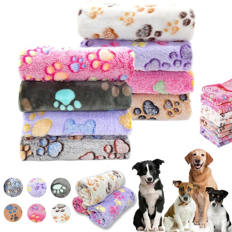 

Soft Fluffy Pet Blanket Warm Dog Thin Blanket Cute Pet Bed Sheet Comfortable Cat and Dog Cushion Blanket Pet Supplies