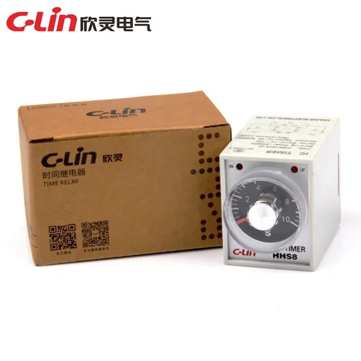 Новое реле задержки C-Lin DC24V AC220V AC380V HHS8(AH3-2) HHS8C(AH3-3) 1S 3S 5S 6S 10S 30S 60S 360S 600S 1800S 3600S