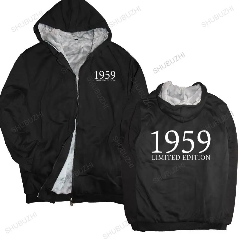 

brand winter hoodie warm coat Limited Edition 1959 - Mens thick hoody 62th Birthday brand winter jacket for boys