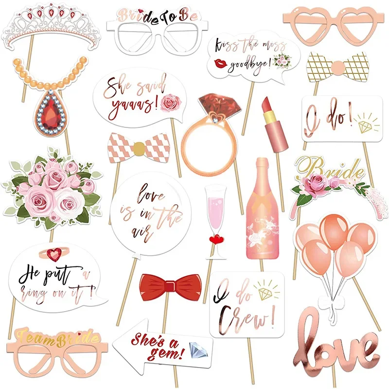 23 шт./компл. команда невесты чтобы быть бумагой реквизит для фотобудки маска