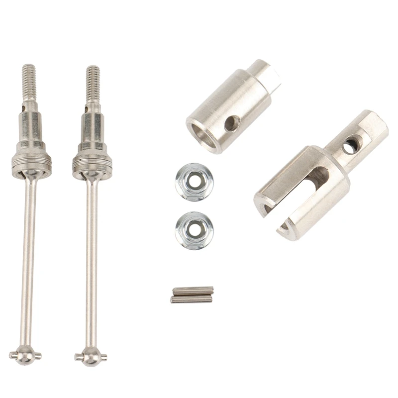 

2 Set RC Car Part: 1 Set Metal Front Drive Shaft M16105 & 1 Set Metal Main Axie Drive Shaft
