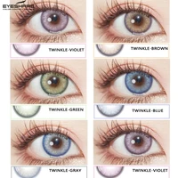 EYESHARE 2pcs Color Contact Lenses for Eyes Natural Colored Eye Lenses Blue Contact Yearly Cosmetic Color Lens Beauty Eye Makeup