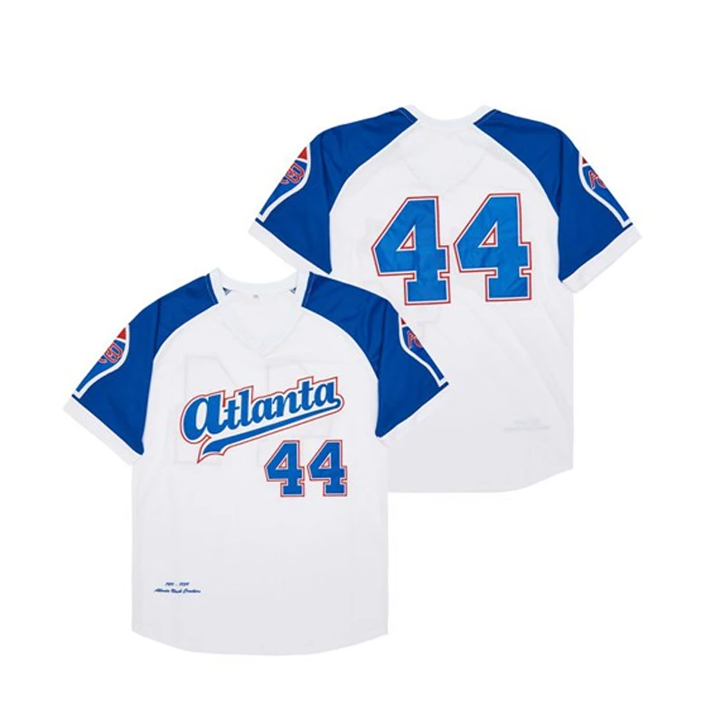 Bg Baseball Jersey Atlanta Black Crackers Pullover 44 Jerseys Sewing Embroidery Sports Outdoor High Quality White 2023 New