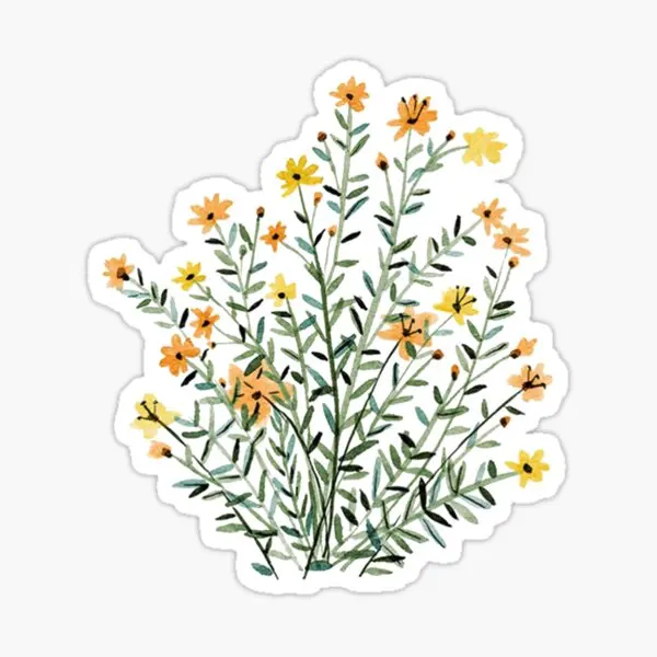 

5 шт., наклейки на бутылки с водой, в виде цветка