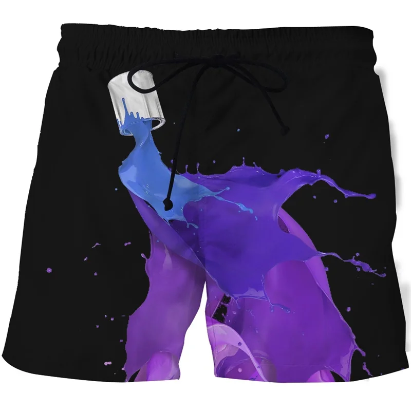 

Abstract Art Scrawl 3D Print Shorts Men Women Cool Beach Short Pants Fashions Summer Casual Comforts Sport Swim Trunks Shorts