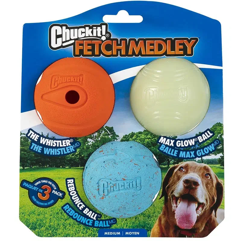 

Fetch Medley Ball Set Dog Toys For Dog & Cat, Dog Play Balls Set, Interactive Dog Toy