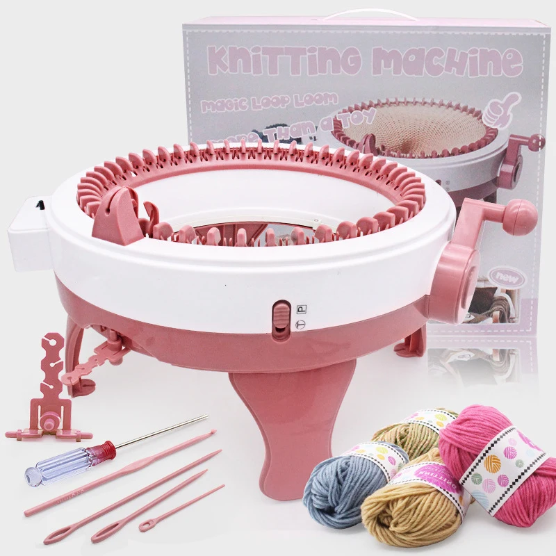 

Knitting Machine, Scarf Hat Round Weaving Looms, 22/40 Needles Rotating Double Knit Loom Kit, DIY Gift Sewing Tool