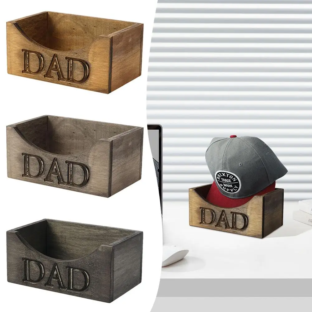 Rustic Wooden Hat Holder Display Stand Solid Wood Hat Storage Rack For Baseball Caps Home Office Decoration Ornaments Gifts M3H7