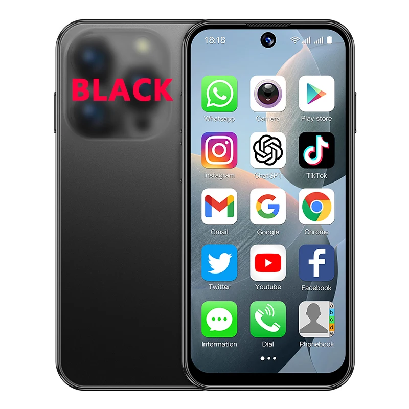 Фото SOYES XS19 3G Мини-смартфон Android 10.0 Dual SIM в режиме ожидания 3,88-дюймовый мобильный телефон HD 2 ГБ + 16 ГБ 2000 мАч Маленькие сотовые телефоны Face ID №3