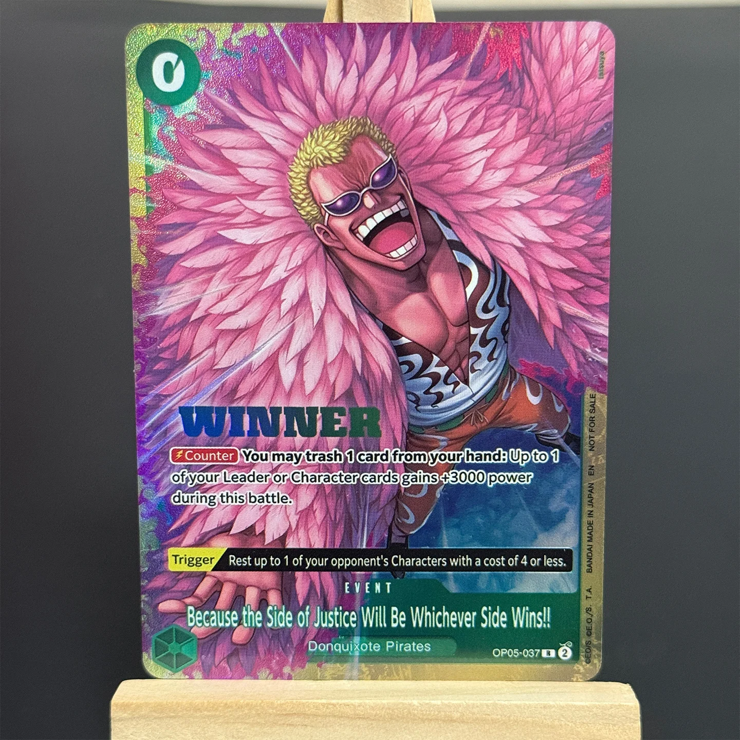 Фото One Piece TCG OPCG EN Потому что сторона справедливости будет той стороной, которая победит! Набор R Winner Pack 2025 Vol.4: Фольгированная карта-прокси №2