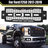 car accessories led modified front racing grills abs hood grill mesh raptor grille mask trims cover for ford f250 2017 2018 2019