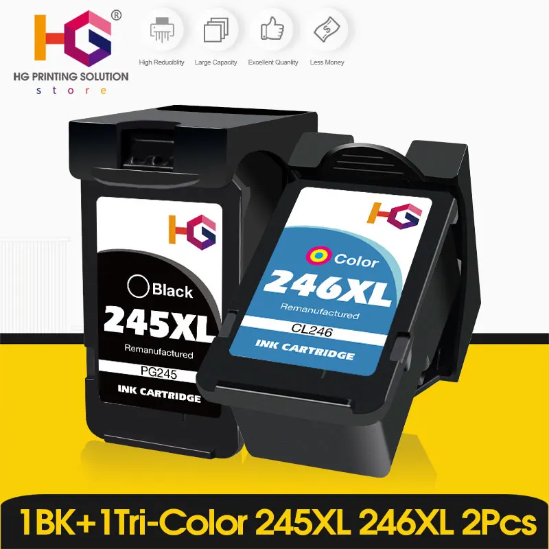 

ALIZEO For PG 245 246 XL Ink Cartridges Remanufactured Pixma IP2820 MX492 490 MG2420 2520 2920 TS202 302 3120 Printer