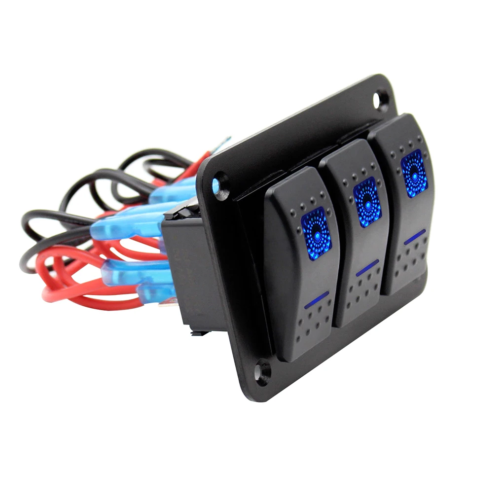 

Тумблер для головки головного переключателя светильник, туманный выключатель, 3-х клавишная огнестойкая панель управления включением/выкл...