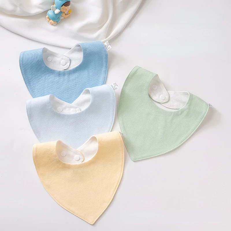 Baby bib peach heart saliva towel children's meal bib male and female babies pure cotton waterproof spit milk thickened cotton