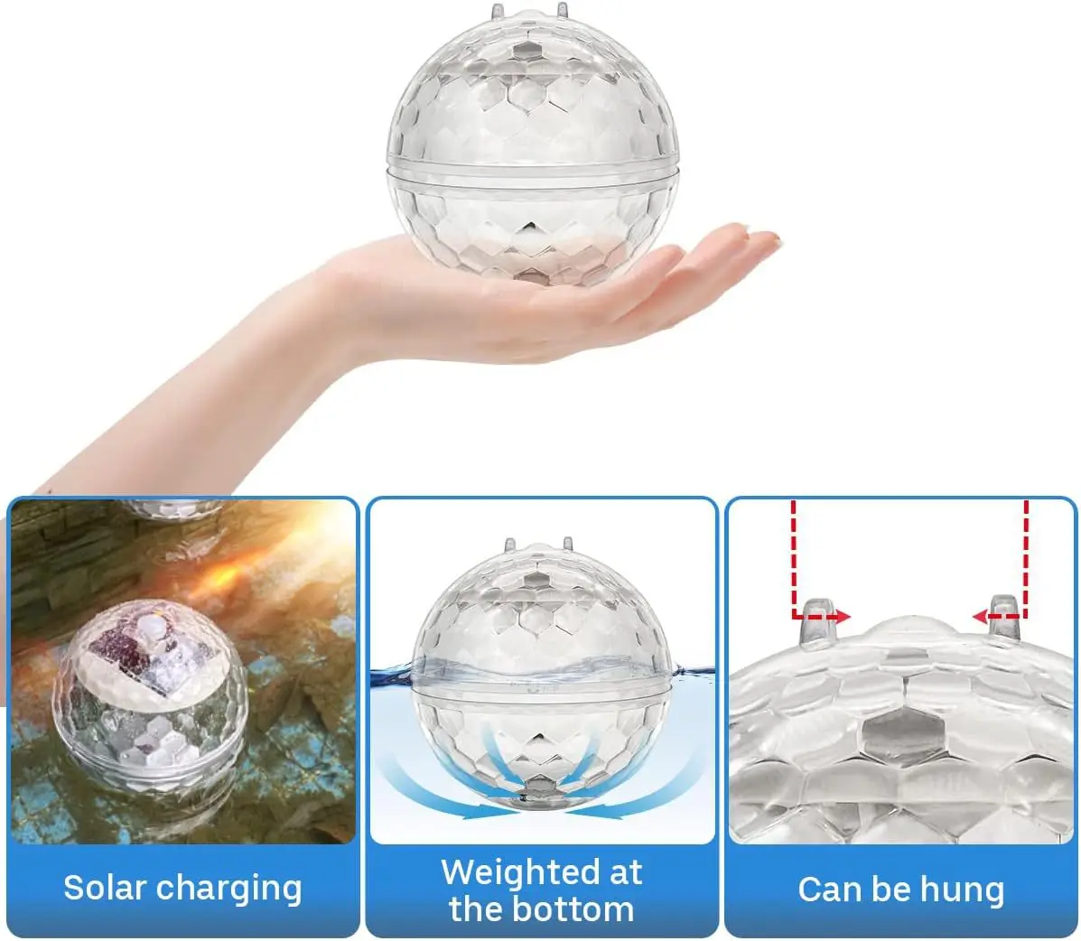Плавающие фонари на солнечной батарее для бассейна водонепроницаемый фонарь