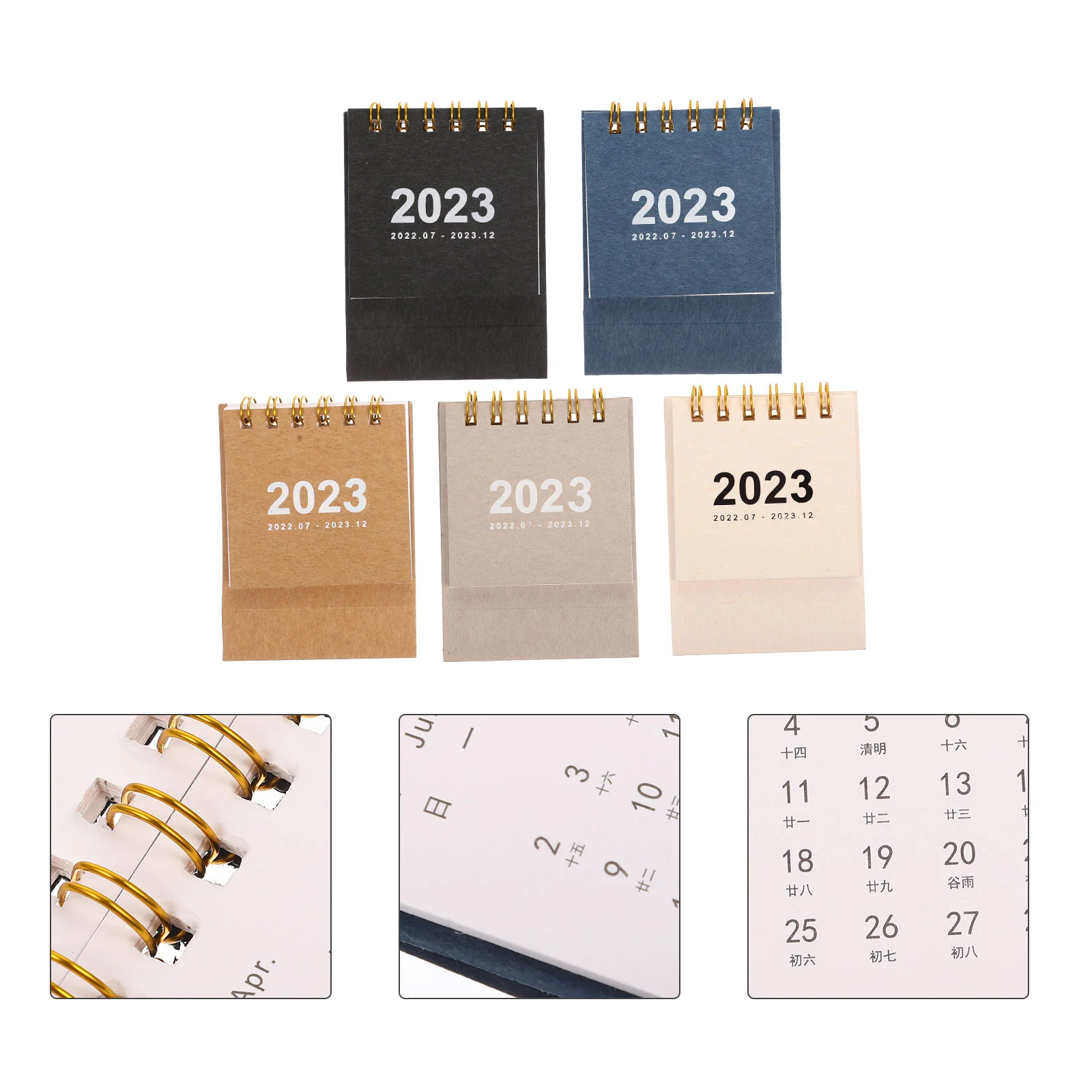 

Calendar Desk Small 2023 Desktop Mini Monthly Planner Standing Daily Tableoffice Calendars Standschedule Pad Flipping Tabletop