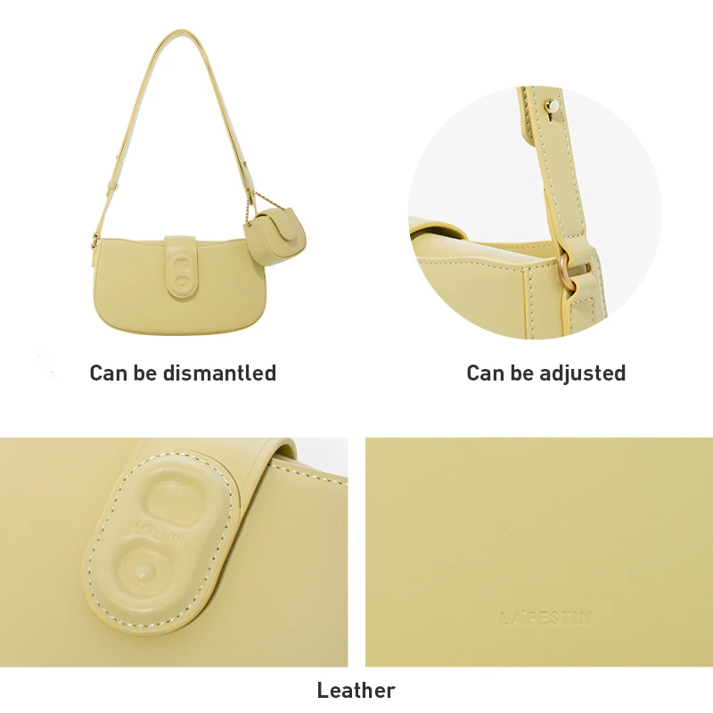 LA FESTIN Luxury Women Brand 2022 Spring and Summer New Fashion Detachable Earphone Box Niche One-shoulder Underarm Bag Original |