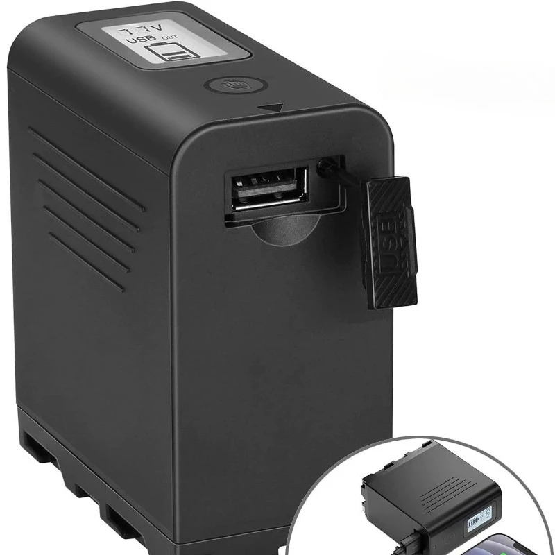 Фото 6600 мАч NP-F980L аккумулятор для камеры Sony CCD-TR1 CCD-TR200 CCD-TR300 с USB-выходом, ЖК-дисплей, перезаряжаемая батарея №2