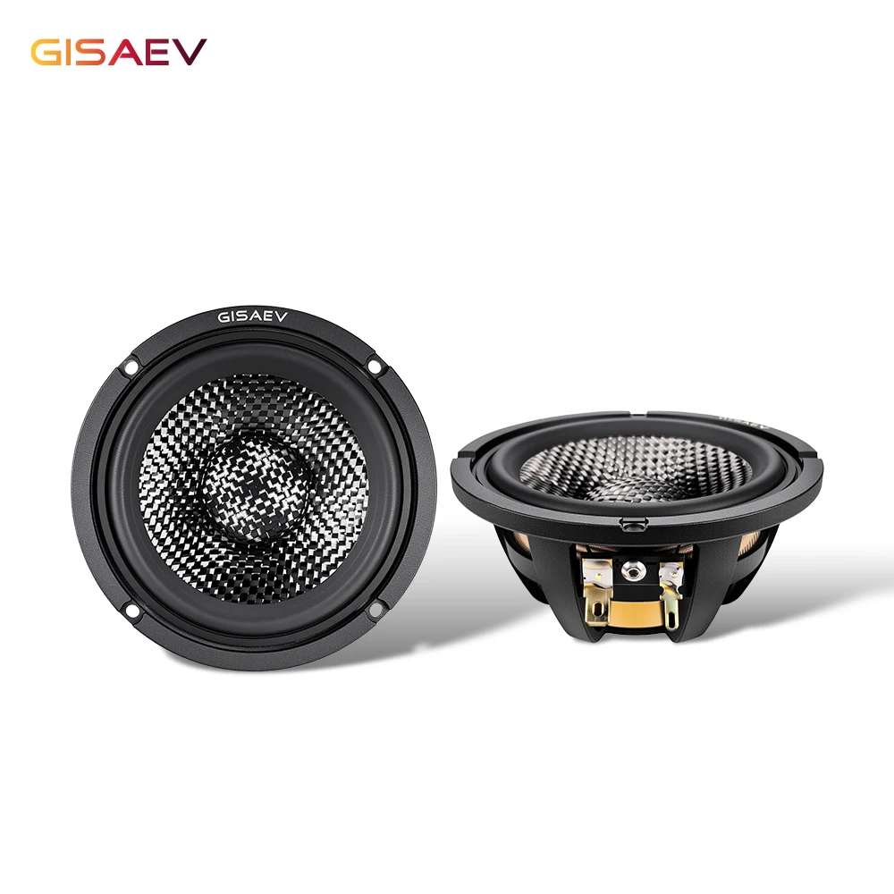 

2 шт. 3,5-дюймовый конус из углеродного волокна, автомобильный среднечастотный динамик, Hi-Fi звук, снижение искажений, обновление аудио