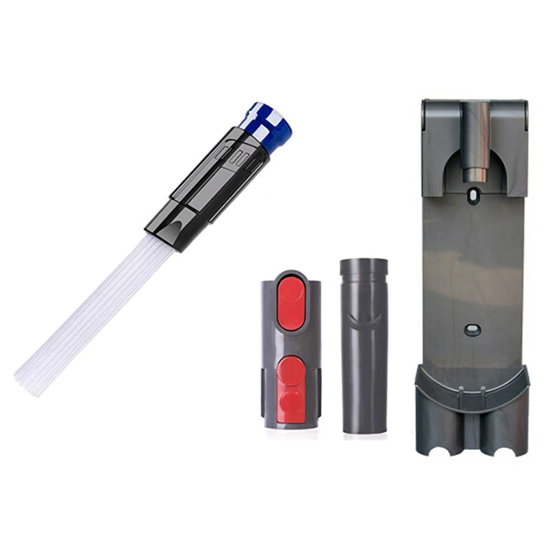 

1 Set Vacuum Dust Brush With Vacuum Attachment & 1 Set Vacuum Cleaner Docking Station Wall Mounted Bracket