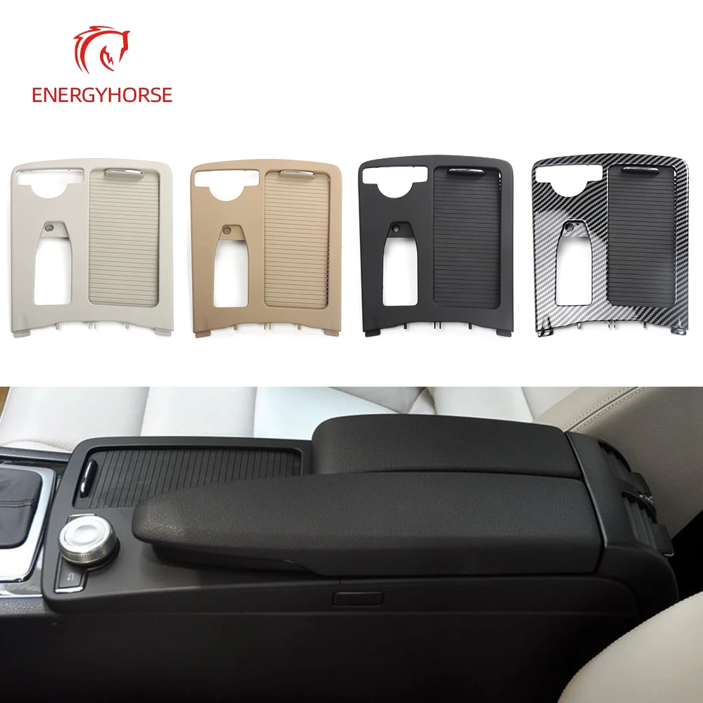 For Mercedes W204 W207 W212 LHD Central Armrest Drink Cup Holder Shutter Outer Frame Panel For Benz C C180 C200 C220 E260 E300