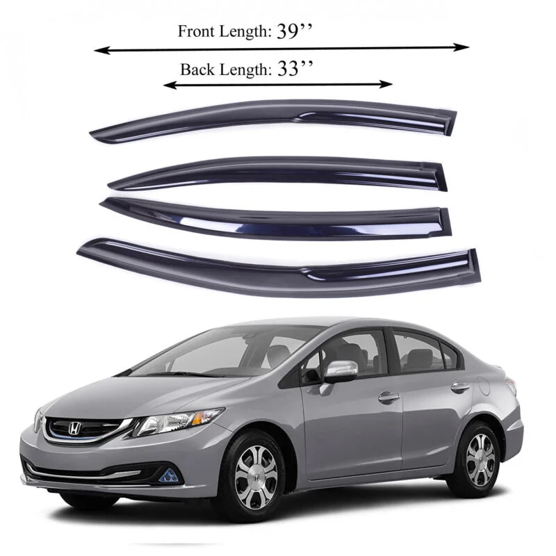 

Подходит для Honda Civic 2012-15, акриловый козырек для вентиляционного отверстия боковых окон, защита от солнца и дождя