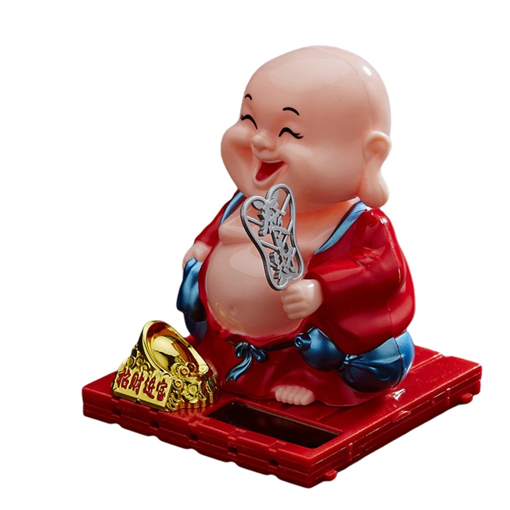 

Car Accessories Cute Shaking Head Solar Little Monk Creative Car Decoration Little Monk Ornaments