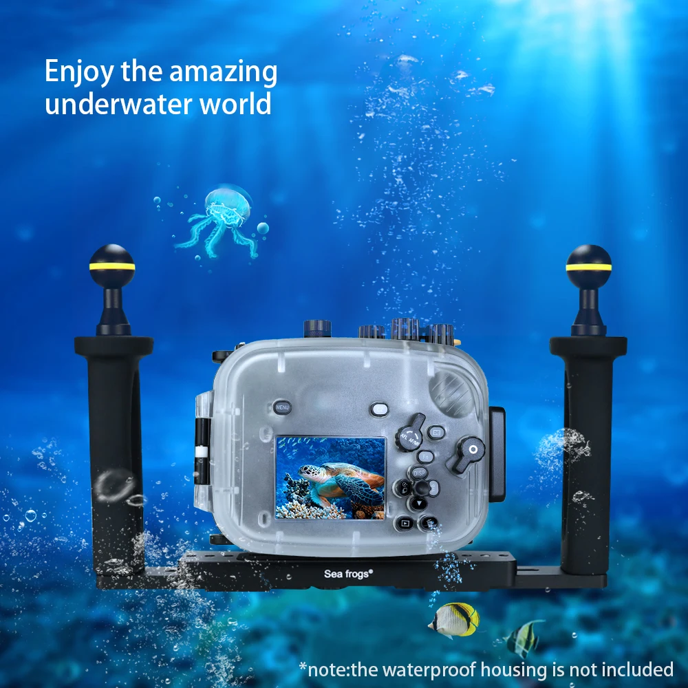 Seafrogs Aluminum Alloy Handle Tray Grip Bracket Stabilizer for Diving Camera and Phone Houing Underwater Photography