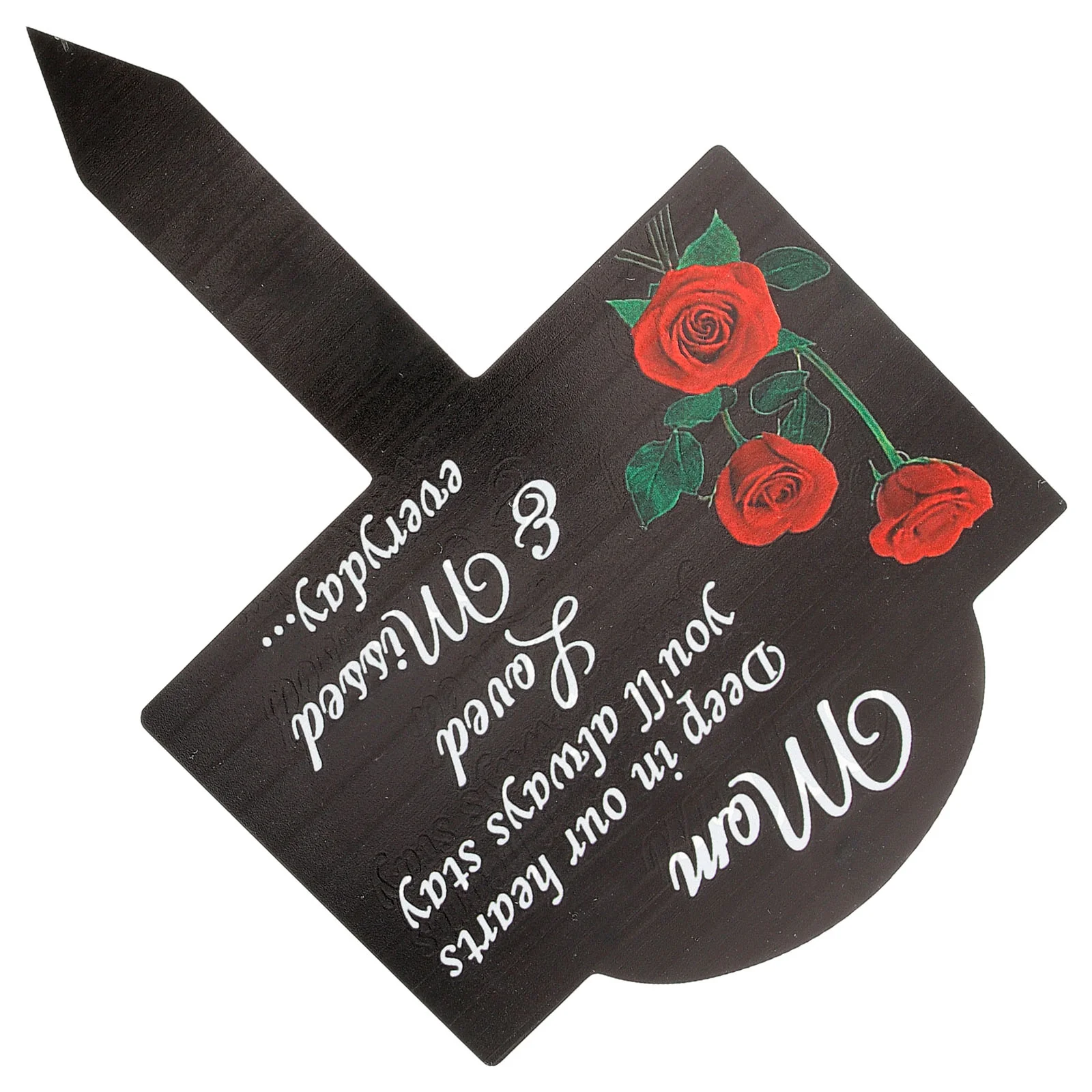 

Metal Plaque Garden Stake Grave Cemetery Decoration Cemetery Memorial Plaque Stake for Mom