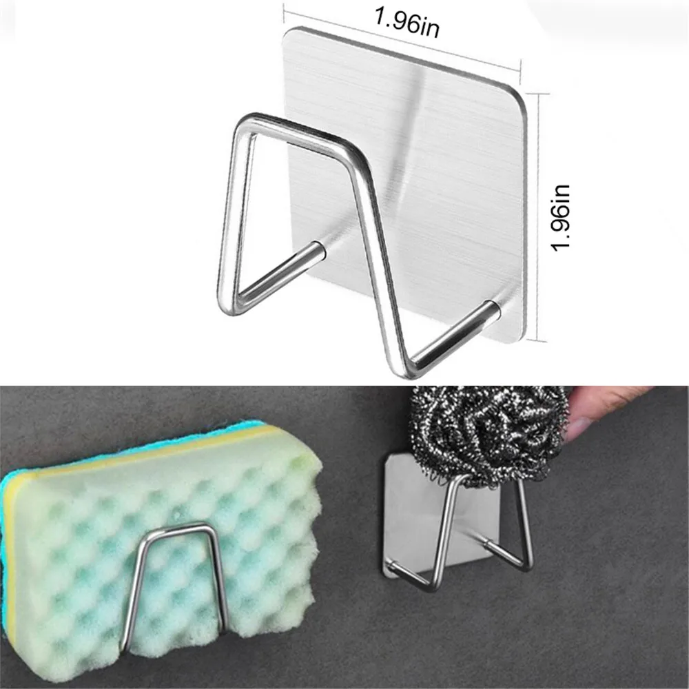 

Кухонные самоклеящиеся губки для раковины, сушилка для слива из нержавеющей стали, держатель, органайзер для хранения аксессуаров для рако...