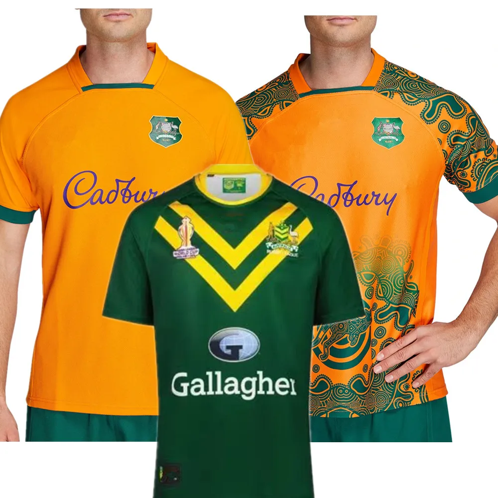 

2022 2023 Australia HOME GOLD Rugby Jersey INDIGENOUS Rugby shirt Jerseys big size 5xl