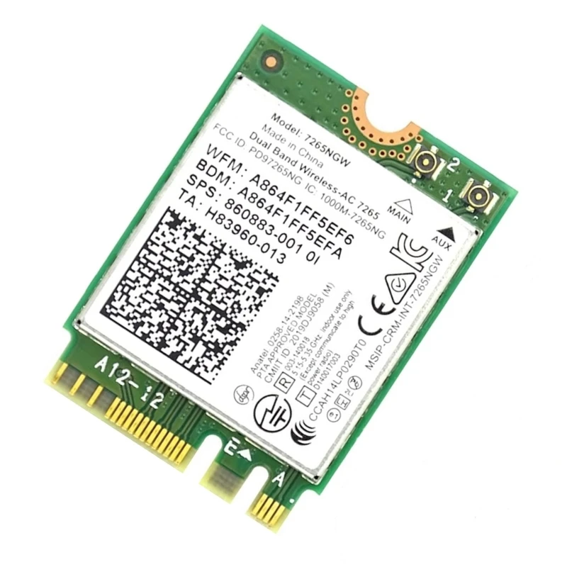 Wireless-AC 7265 7256NGW 802.11AC 1200M Wi-Fi + Bluetooth4.2 NGFF-M2 WLAN WIFI Card intel7265