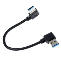 usb cable short 20cm 90 degree right angle usb3 0 male to usb3 0 male cable high speed 5gbps for pc ssd u flash