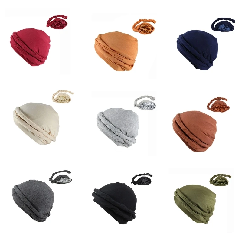 

Мужской тюрбан, повязка на голову, атласная подкладка, головной платок, галотюрбан, дураг, мусульманский хиджаб, тюрбан