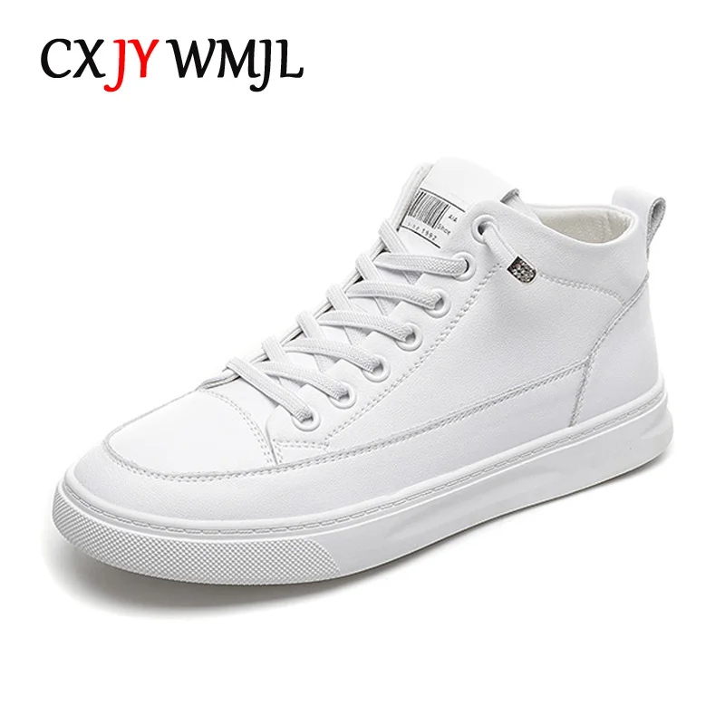 

Genuine Leather Women Sneakers Autumn High Gang Vulcanized Shoes Fashion Ladies Sports Casual Little White Shoe Cowhide