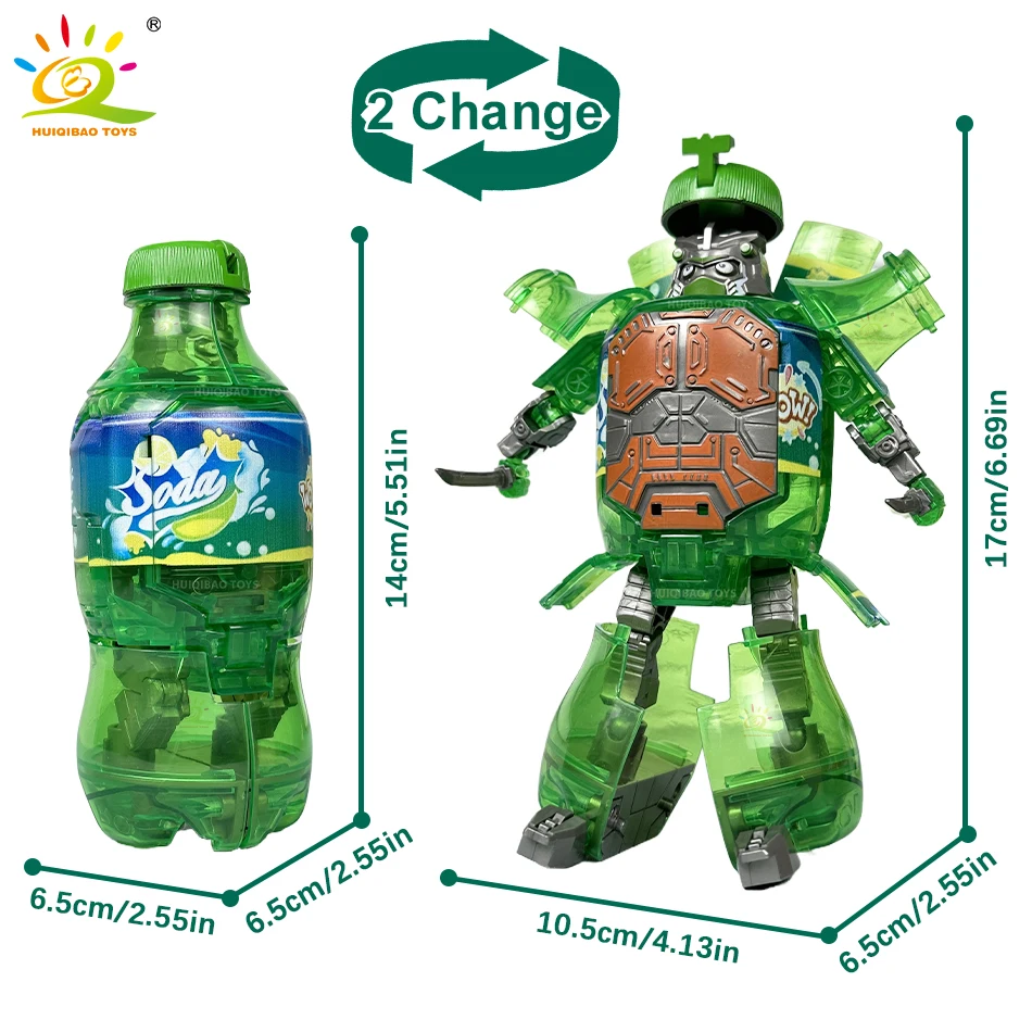Фигурка Робота-трансформер С Деформируемой Бутылкой Газировки Искусственная