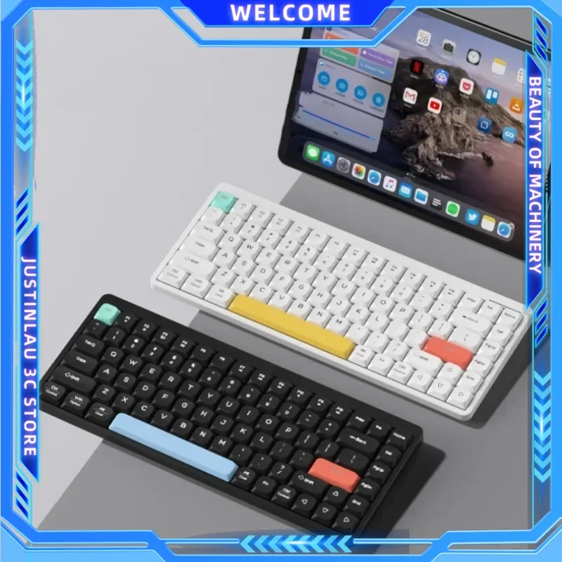 Беспроводная механическая клавиатура 84 клавиши 2 4G + BT5.0 Type-C 75% низкопрофильная