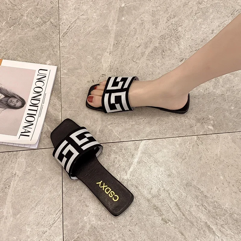 Сандалии из плоского дерева с открытым носком для женщин новые брендовые белые и