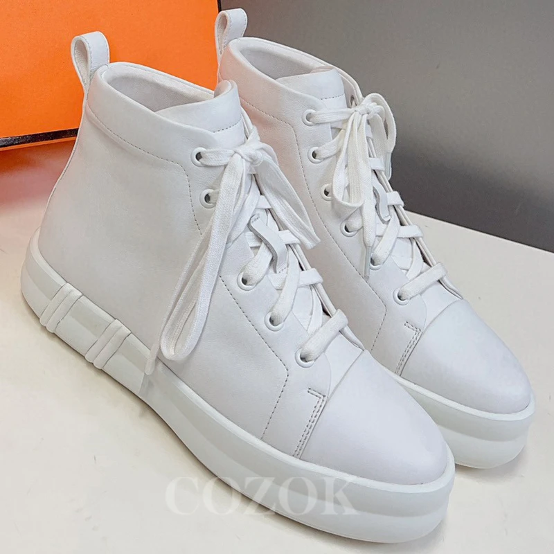 

Туфли женские повседневные износостойкие, натуральная кожа, высокие, толстая подошва, лоферы, на платформе, для отдыха, осень