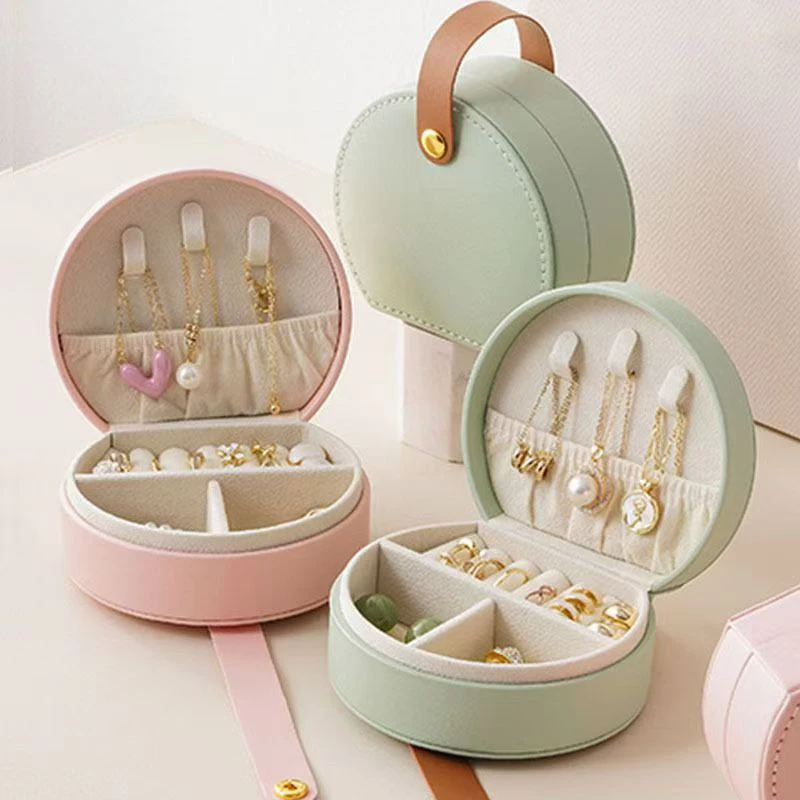 Мини-органайзер для ювелирных изделий из искусственной кожи дорожный футляр