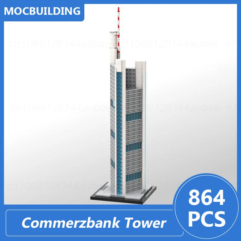 

Commerzbank Tower 1:800 Scale Architecture Model Moc Building Blocks Diy Assemble Bricks Educational Children Toys Gifts 864PCS