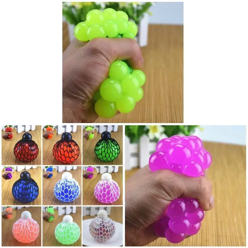 

Anti Stress Grape Balls Venting Balls Squeeze Stresses Reliever Toy Funny Gadgets Gift