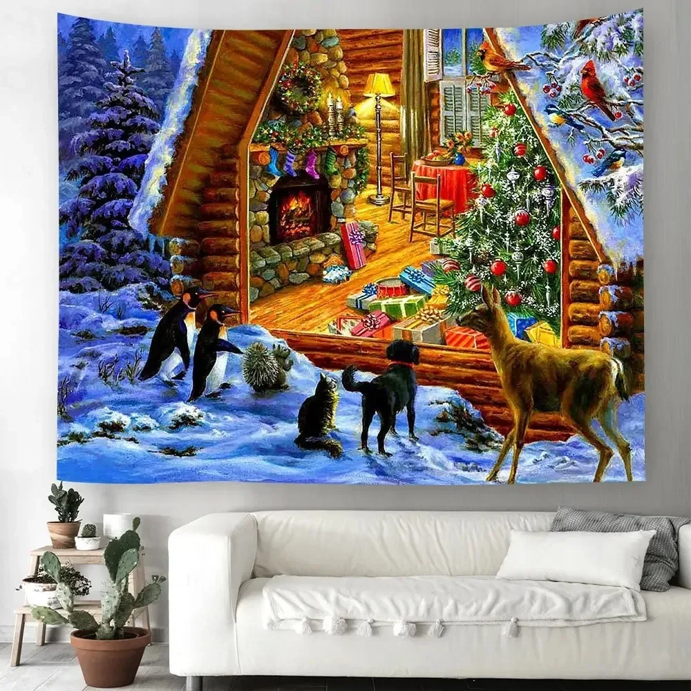 

Рождественский гобелен из полиэстера