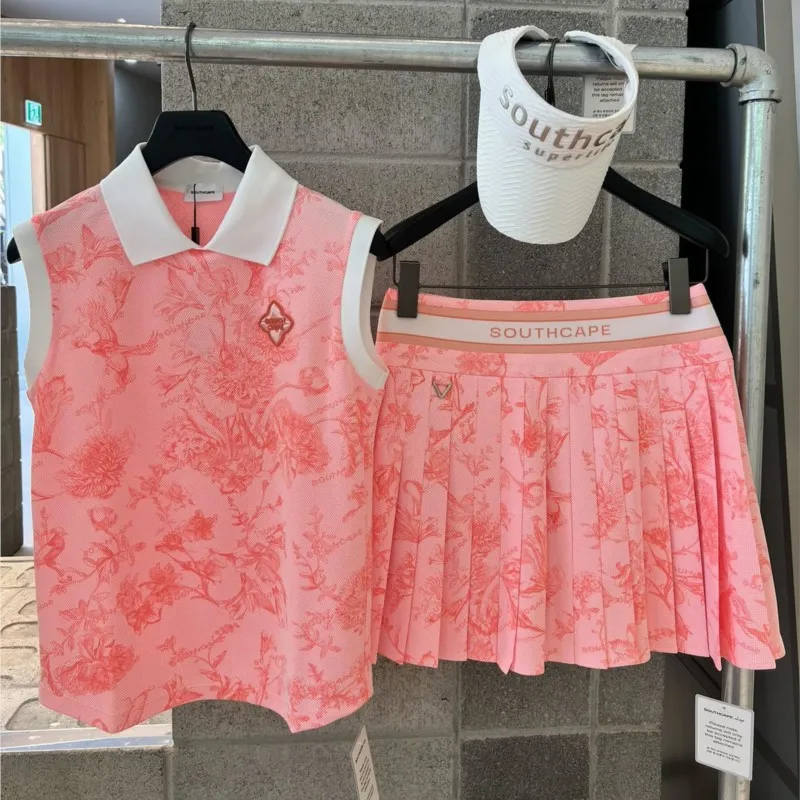 Women's Floral Pleated Skirt Ruffle High Waist Summer Mini Skirt