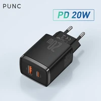 punc 20w usb charger support type c pd fast charging dual usb port portable phone charger for iphone 13 12 pro max mini 8 plus