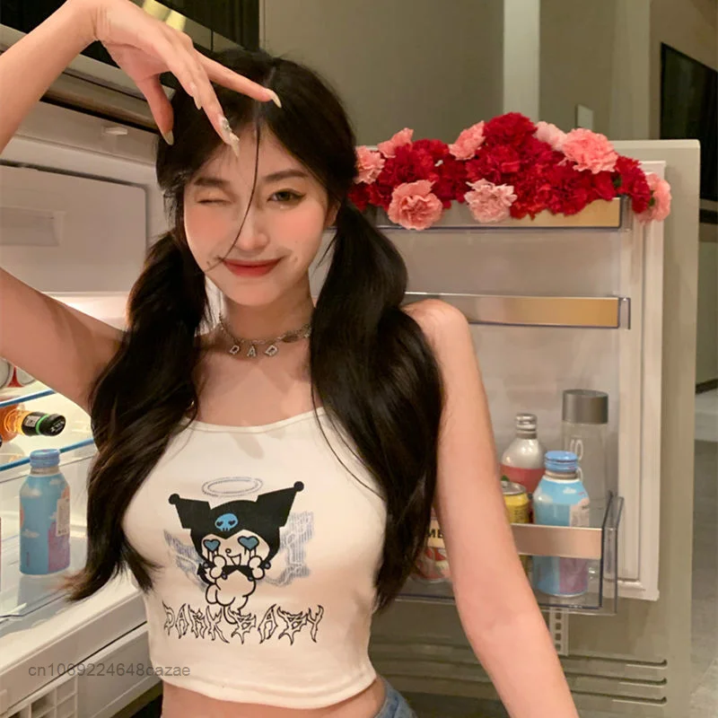 Милая металлическая цепочка на бретельках Sanrio Kuromi модный жилет в американском