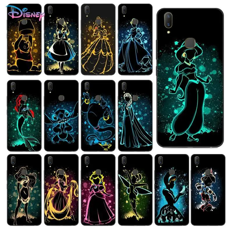 

Disney Elsa Ariel Princess Phone Case for Vivo Y91C Y11 17 19 17 67 81 Oppo A9 2020 Realme c3