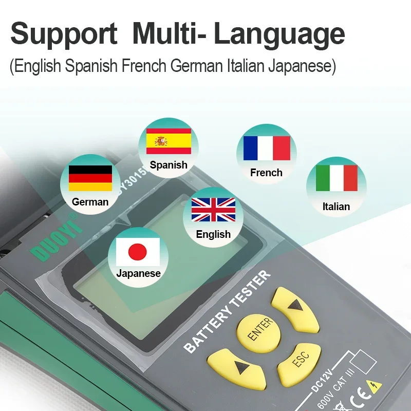 DUOYI DY3015C автомобильный тестер емкости аккумулятора ресурс внутреннего